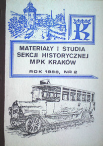 Materiały i studia sekcji historycznej MPK Kraków, Nr 2, Rok 1988